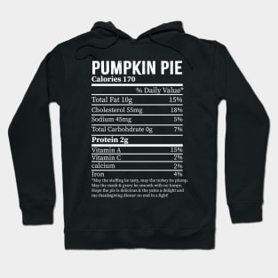 PUMPKIN PIE Calories Facts Halloween Costume gift Hoodie